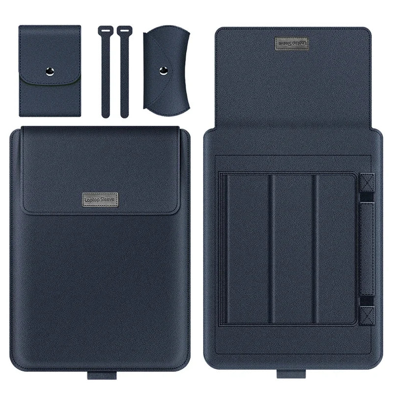 Pu Leather Laptop Sleeve Bag Case For Macbook Air Pro 13 14 16 M1 M2 M3 2020 2021 2022 2023 HP Dell 15 17 Inch Notebook Cover