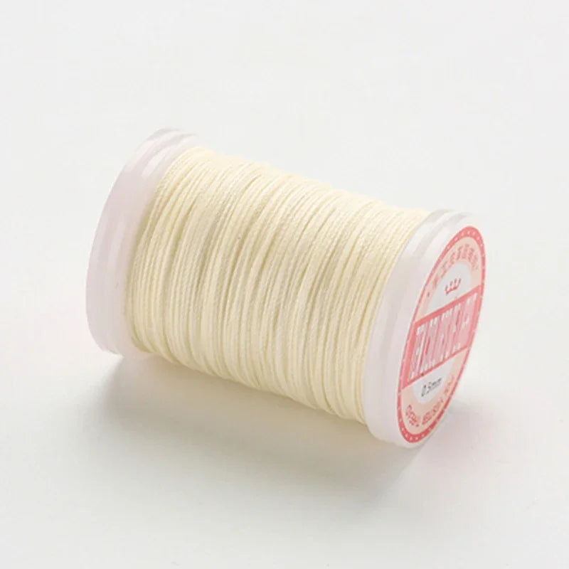 Waxed Thread For Leather DIY Accessories Leather Craft Sewing Thread Round Waxed Thread Polyester Cord Wax Coated Strings