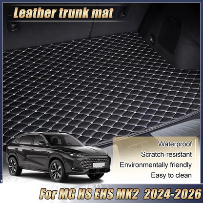 For MG HS 2025 EHS MK2 2024~2026 Leather Car Trunk Mats Waterproof Protective Pad Anti Dirty Tray Liner Car Interior Accessories