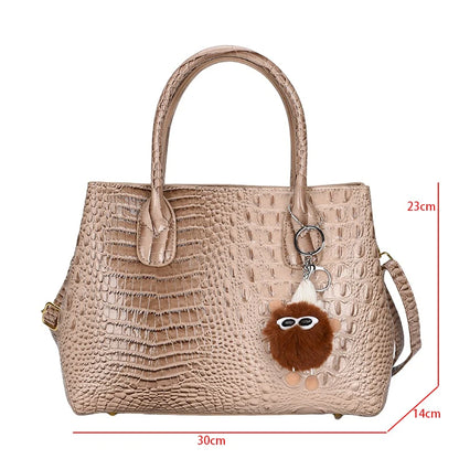Ladies Quality Leather Shoulder Bags for Women 2026 Luxury Designer Handbags Classic Female Commute Fashion Large Capacity Tote