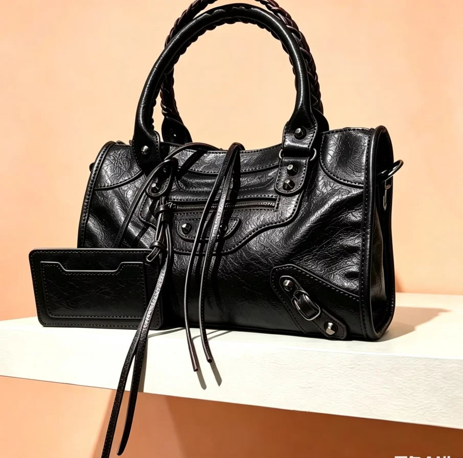 Handbags For Women 2026 New High Capacity Shoulder Bags Motorcycle Lady Travel Bag Luxury Brand Hobos Bags Cross-body Handbags