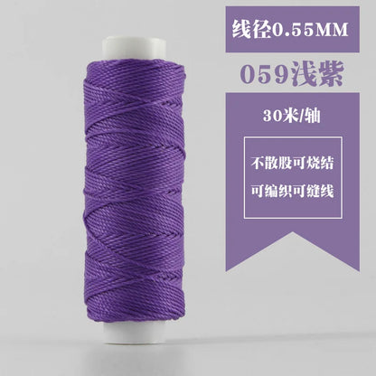 0.55mm Leather Waxed Sewing Thread For Hand Stitching Leather Cord DIY Bracelet Jewelry Making Round Waxed Line