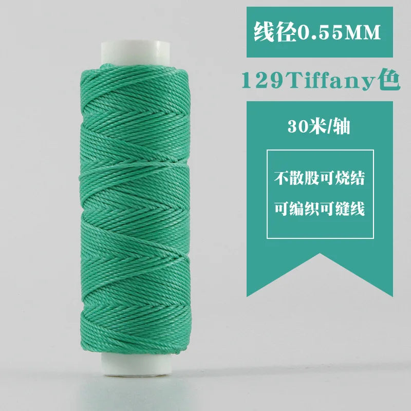 0.55mm Leather Waxed Sewing Thread For Hand Stitching Leather Cord DIY Bracelet Jewelry Making Round Waxed Line