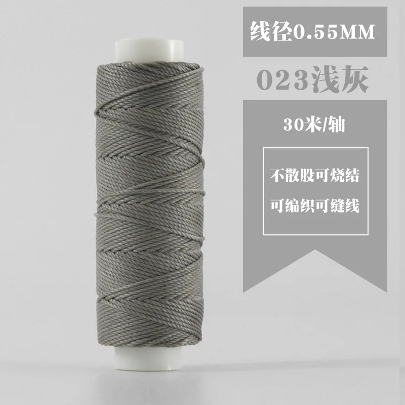 0.55mm Leather Waxed Sewing Thread For Hand Stitching Leather Cord DIY Bracelet Jewelry Making Round Waxed Line