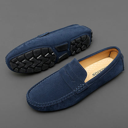 Mens Shoes Suede Leather Loafers Fashion Comfortable Walking Shoes for Men Sneakers New Flats Classic Original Style Casual Shoe