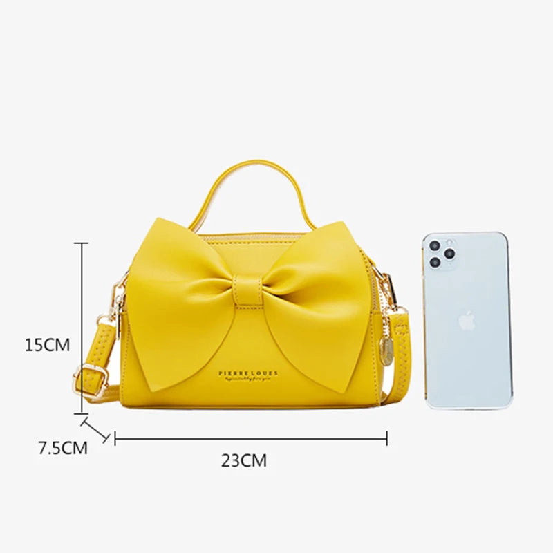 Elegant Women PU Leather Handbags Female Shoulder Crossbody Bags for Women Handbags High Quality Ladies Messenger Hand Bags Bow