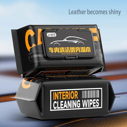 Car Leather Cleaning Wipes Multi-Functional Interior Detailing Leather Conditioning Disposable Cleaning