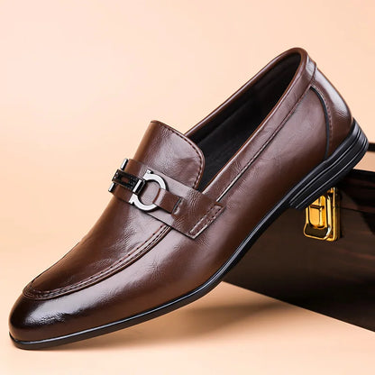 Men's Leather Shoes 2025 New High-quality Business Casual Shoes Men Loafers Spring Autumn Luxury Designer Dress Shoes Size 39-44
