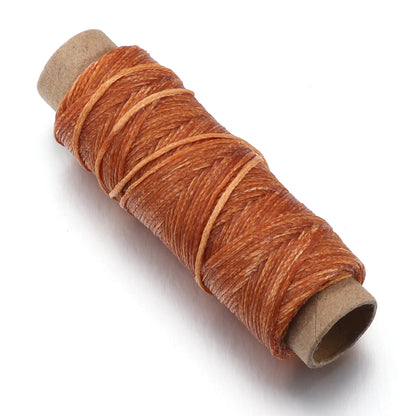 50yards/lot Polyester Flat Waxed Thread 150D 1mm Leather Sewing String Cord For Leathercraft Bookbinding Hand Stitching Thread