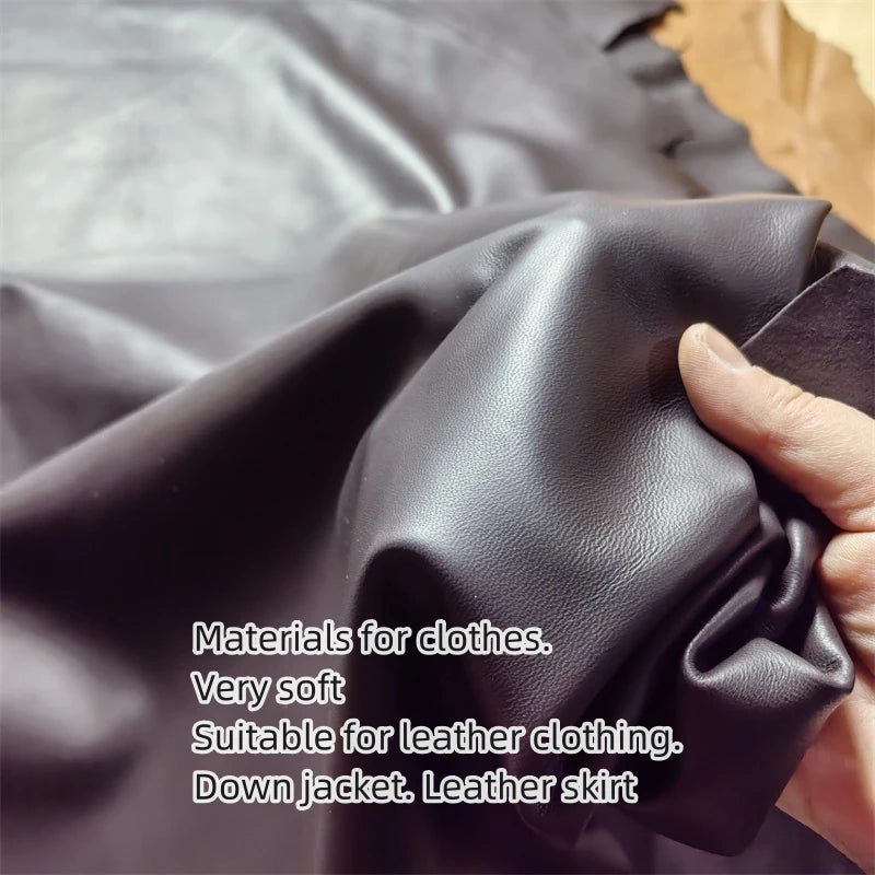 0.7mm Brown Sheepskin.First Layer Leather.Real Leather Fabric.Handmade DIY For Leather Clothing.Leather Skirt.Whole Sheepskin