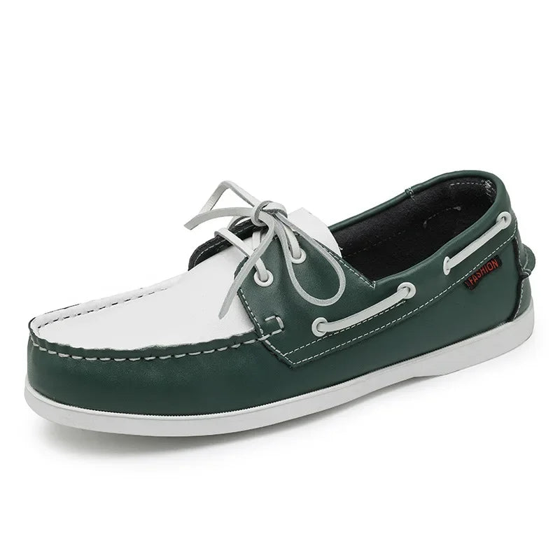 New Genuine Leather Loafers Men Moccasin Sneakers Driving Shoes Causal Men Shoes Women Footwear Docksides Classic Boat Shoes