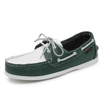 New Genuine Leather Loafers Men Moccasin Sneakers Driving Shoes Causal Men Shoes Women Footwear Docksides Classic Boat Shoes
