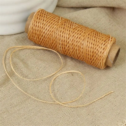 30m/roll 150D Flat DIY Hand Stitching Leather Sewing Line Waxed Thread Cord