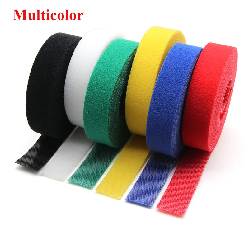 5m/roll Cable Ties Reusable Loop Bundle Self Adhesive Fastener Clip Wire Holder Management DIY Accessories Nylon Strap Organizer