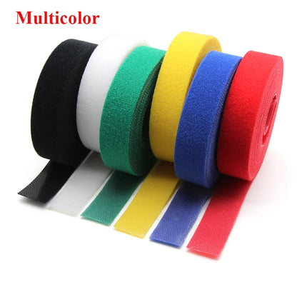 5m/roll Cable Ties Reusable Loop Bundle Self Adhesive Fastener Clip Wire Holder Management DIY Accessories Nylon Strap Organizer