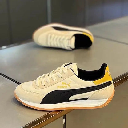 Leather Men Shoes Sneaker Trend Sports Running Breathable Men‘s Sneakers Non-slip Footwear Shoe for Male Walking Autumn