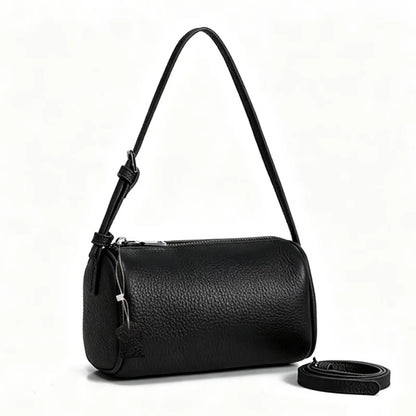 Real Leather Handbag for Women,Soft Leather Tubular Type,Shoulder Crossbody Bag,New Summer Travel Purse,Lady Everyday Phone Bags