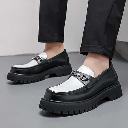 High Quality Designer Shoes British Business Leather Shoes for Men Fashion Loafers Men Solid Color Luxury Platform Shoes for Men