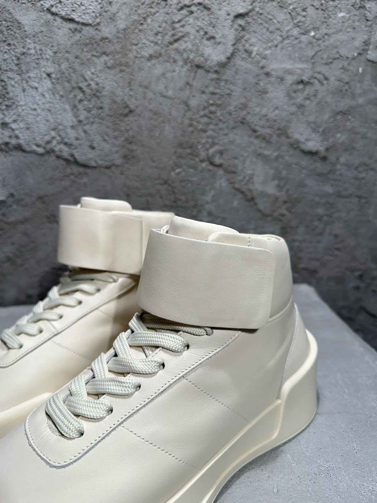 Men's Shoes High Top Platform Sneakers Lace Up Genuine Leather Luxury White Designer Boots