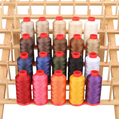 TEX 135 Nylon Bonded Thread 0.4MM Heavy Duty Fabric Sewing Leather Upholstery Shoes Canvas Sewing Stitch 420D/3 750 Yards Cone