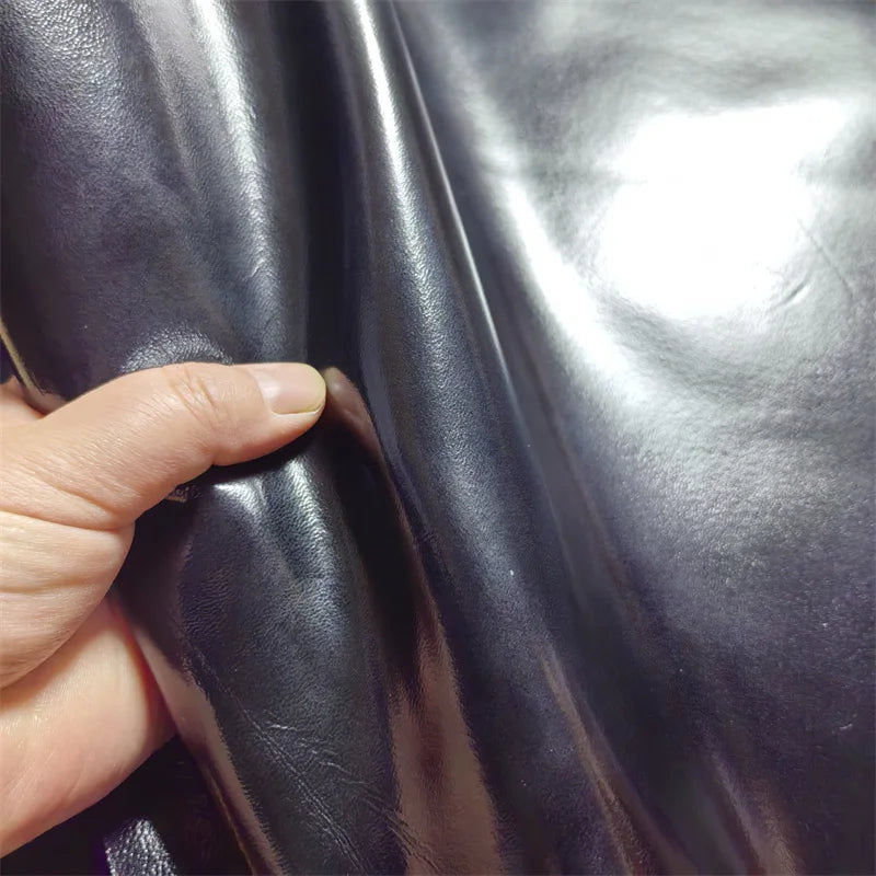 1/1.1mm Burgundy Black Patent Leather. The First Layer Of Sheepskin. Real Leather Fabric. Handmade DIY For Bags.Whole Sheepskin