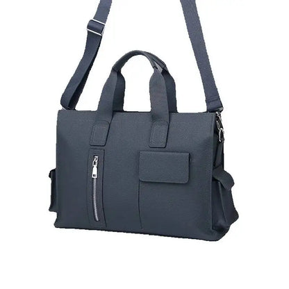 Genuine Messenger Bag Men Leather Handbag Large Capacity Business Commuter Handheld Cowhide Laptop Document Bag Men's Briefcase