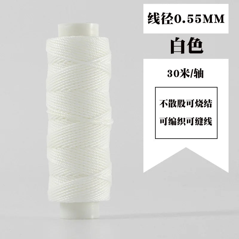 0.55mm Leather Waxed Sewing Thread For Hand Stitching Leather Cord DIY Bracelet Jewelry Making Round Waxed Line