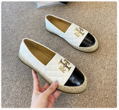 New Shoes for Women Leather Flat Boat Shoes Designer Fisherman Shoes Girl Fashion Slip-on Loafers