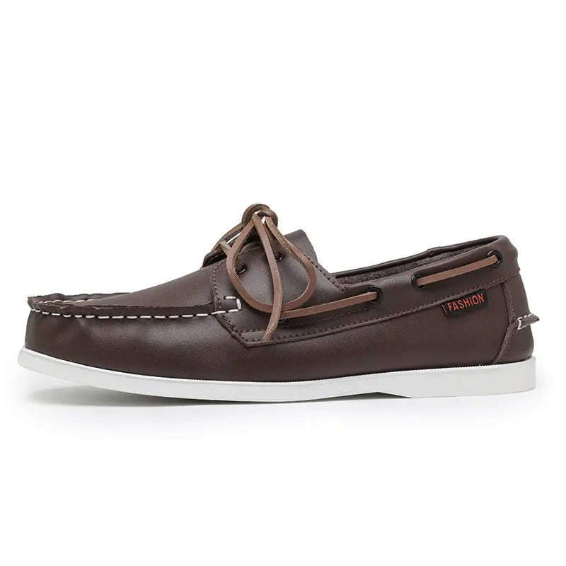New Genuine Leather Loafers Men Moccasin Sneakers Driving Shoes Causal Men Shoes Women Footwear Docksides Classic Boat Shoes