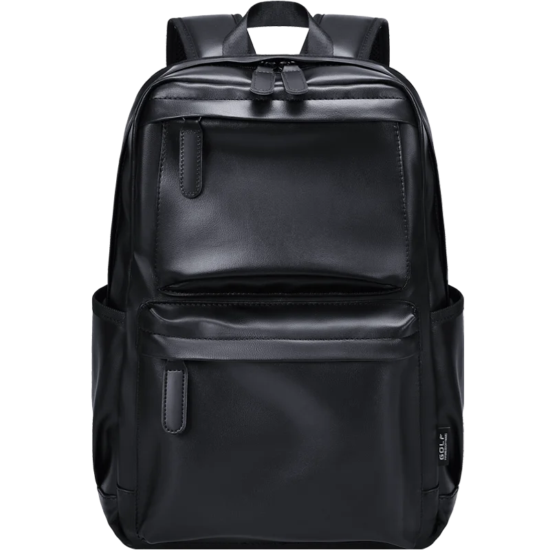 GOLF Men Backpack Bag Leather Business Backpack Laptop 15 6 inch Elegant Black Waterproof Back Pack Bags with Multi Compartments