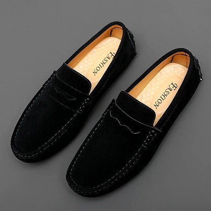 Mens Shoes Suede Leather Loafers Fashion Comfortable Walking Shoes for Men Sneakers New Flats Classic Original Style Casual Shoe