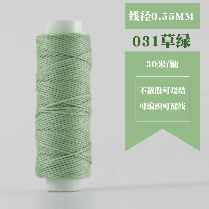 0.55mm Leather Waxed Sewing Thread For Hand Stitching Leather Cord DIY Bracelet Jewelry Making Round Waxed Line