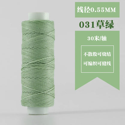 0.55mm Leather Waxed Sewing Thread For Hand Stitching Leather Cord DIY Bracelet Jewelry Making Round Waxed Line