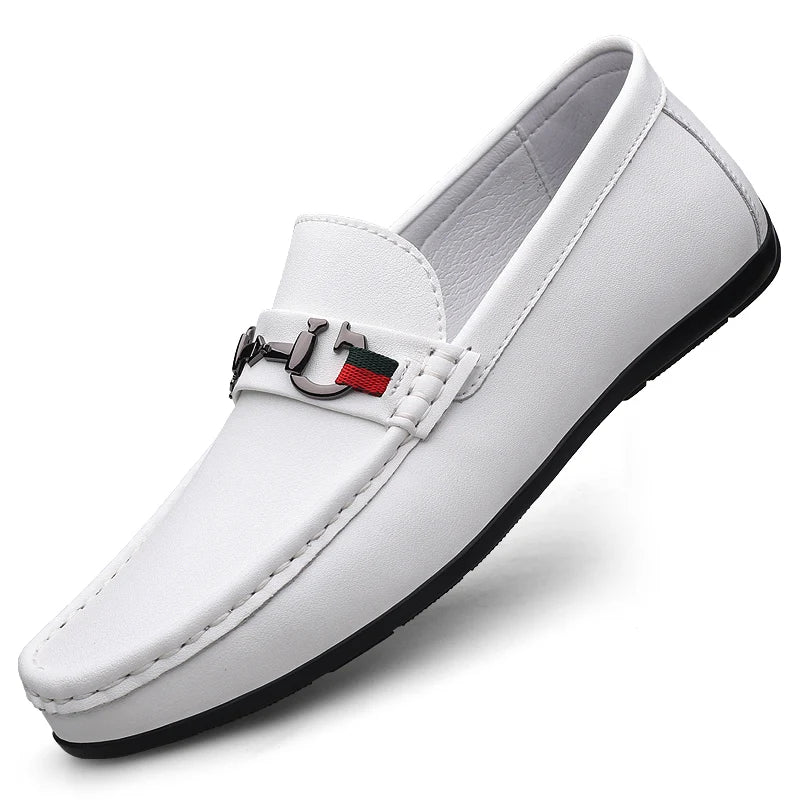 LUXURY BRAND MEN GENUINE LEATHER SHOES DESIGNER DRIVING MOCCASINS LOAFERS DRESS SHOES SLIP ON WEDDING OFFICE CASUAL SHOE FOR MAN
