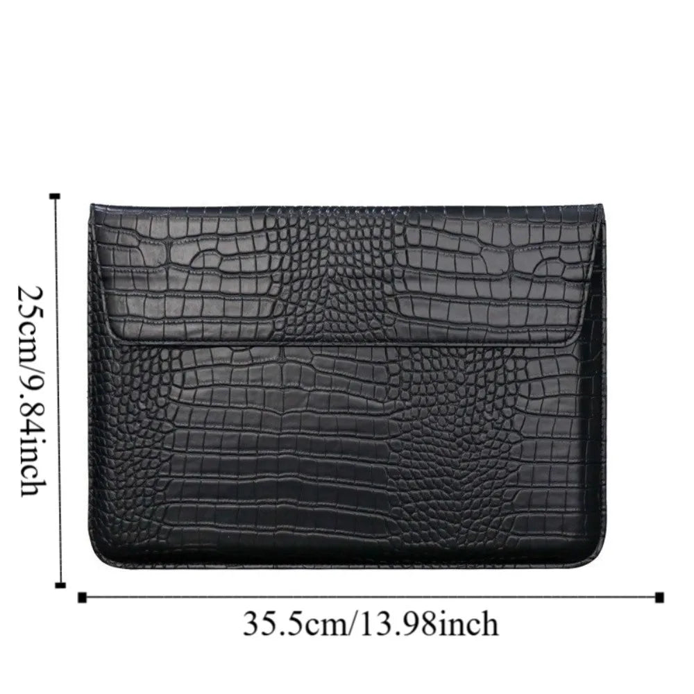Magnetic Closure 13inch Laptop Bags Leather Bracket Laptop Sleeve Pouch Waterproof Lightweight Notebook Sleeve