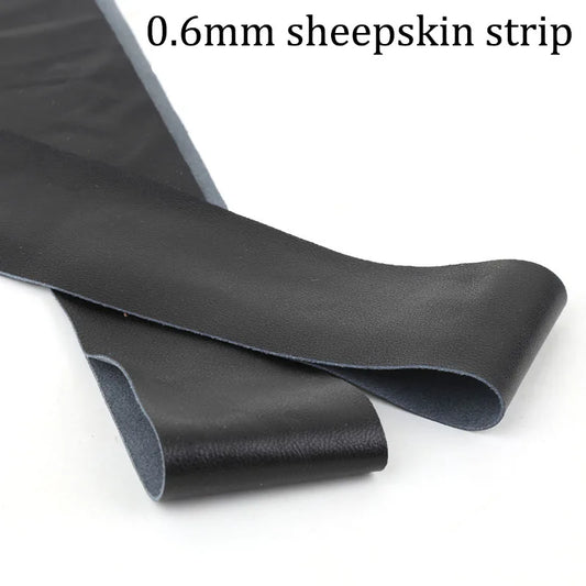 0.6mm genuine sheepskin leather strip edging belt, widened, handmade DIY winding slingshot leather clothing fabric