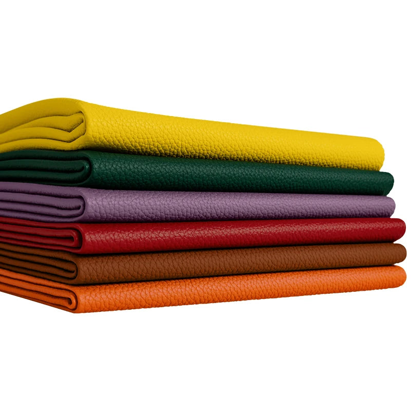 Litchi Textured PU Leather Fabric Thickened for Sofa Car Seats Designer Handmade Diy Sewing Material Cloth By The Meter
