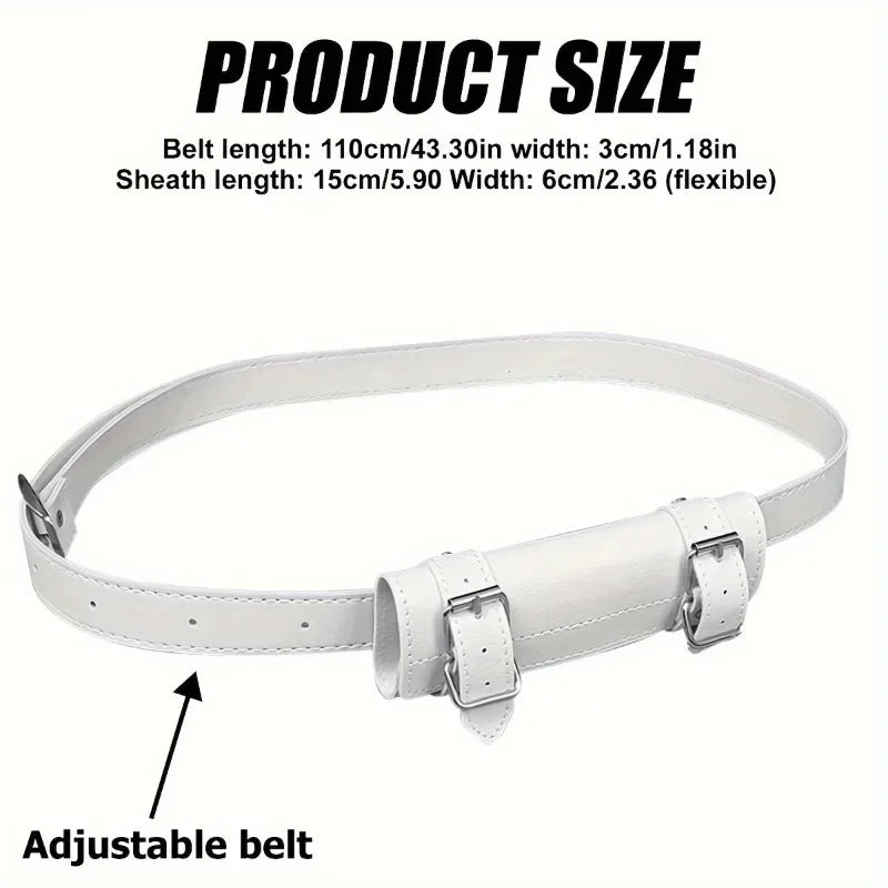 Fashion Cosplay Sword Holder Belt, Pu Leather Anime Sword Belt Accessories Samurai Costume Cosplay Accessories