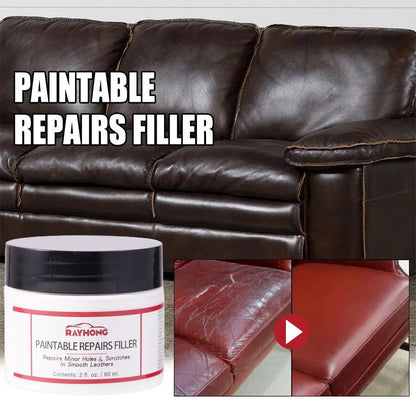 60/50/70g Leather Repair Filling Paste Compound Leather Restoration Cream Auto Leather Car Repair Scratches Cracks Sofa Car Seat