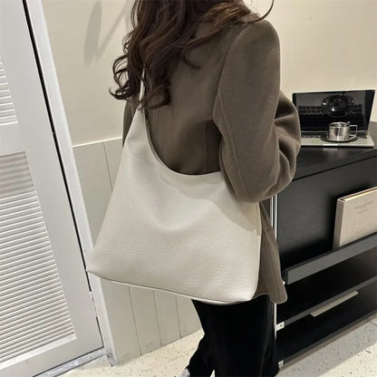 Fashion Leather Tote Bag for Women 2025 Trend Female Simple Large High Capacity Shoulder Bag Women Handbags Messenger Bags