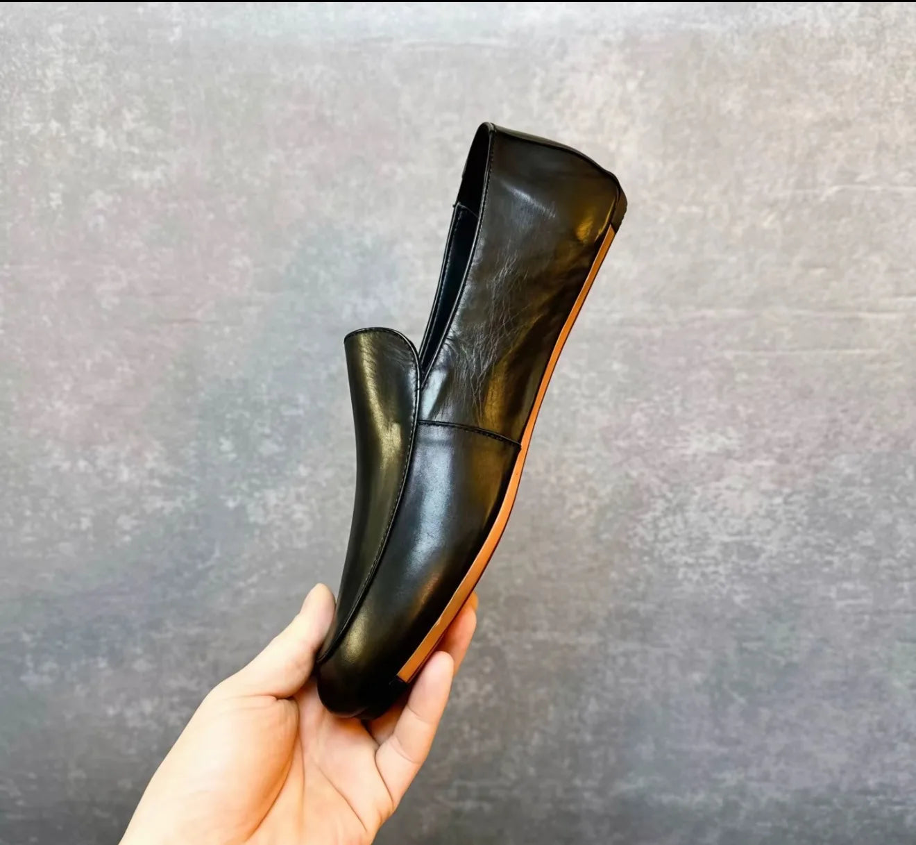 Men's shoes, European leather shoes, slip-on, made of genuine leather, business casual style, loafers for men