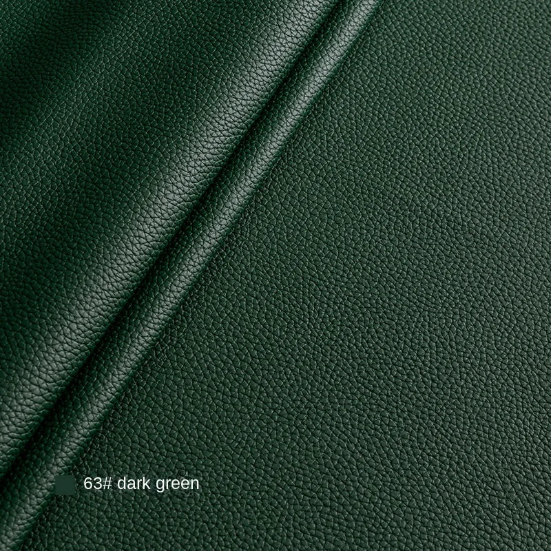 Litchi Textured PU Leather Fabric Thickened for Sofa Car Seats Designer Handmade Diy Sewing Material Cloth By The Meter