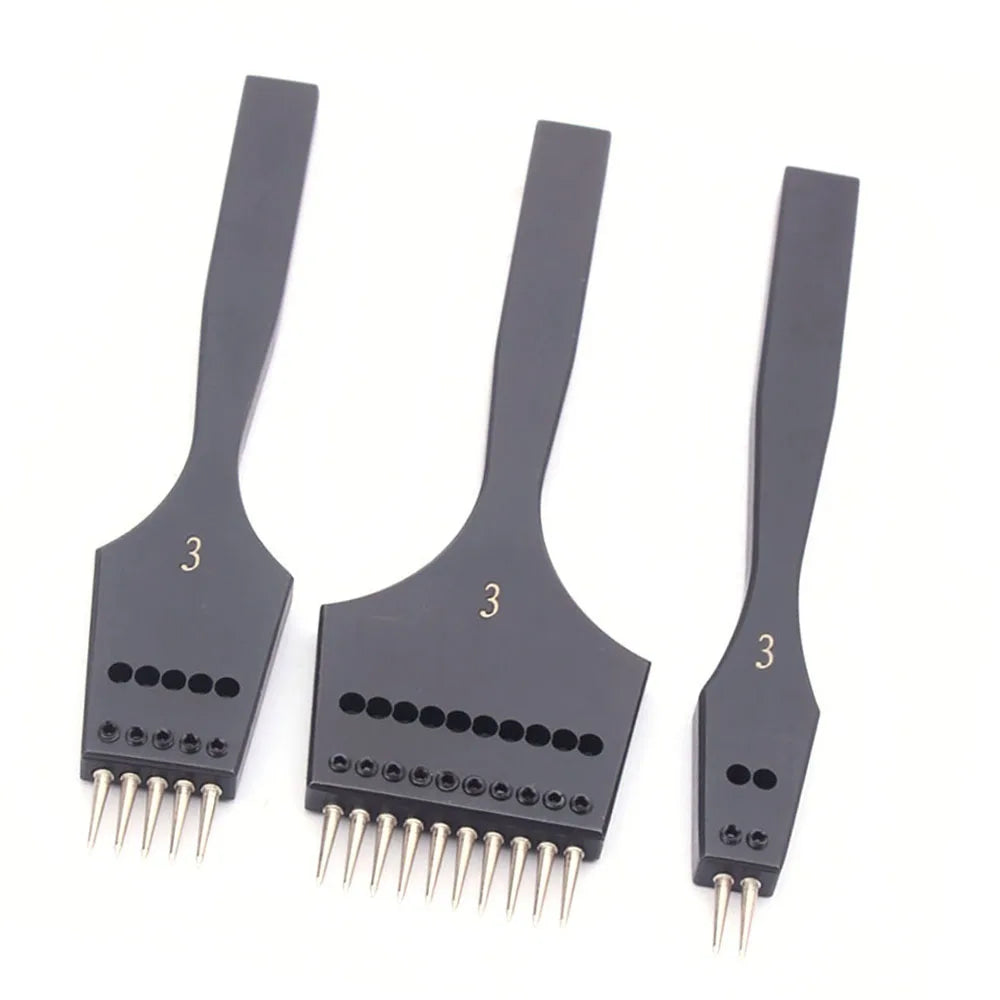Leather Punch Tool Sharp Head Replaceable Pricking Iron Removable Round Hole Punch DIY Leather Craft Chisel 4 Size Available