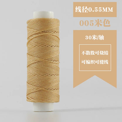 0.55mm Leather Waxed Sewing Thread For Hand Stitching Leather Cord DIY Bracelet Jewelry Making Round Waxed Line