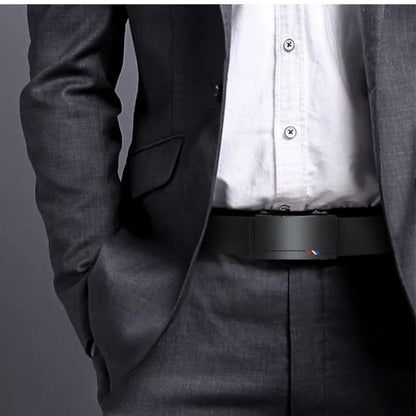 Men's Leather Belts Fashion Automatic Buckle Cowskin Male Belts Luxury Designer Black belt 105-160cm Plus Size Jeans Belt