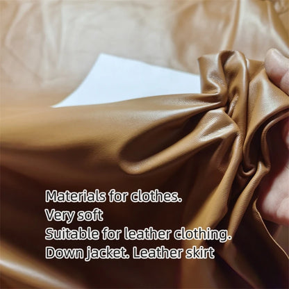 0.7mm Brown Sheepskin.First Layer Leather.Real Leather Fabric.Handmade DIY For Leather Clothing.Leather Skirt.Whole Sheepskin