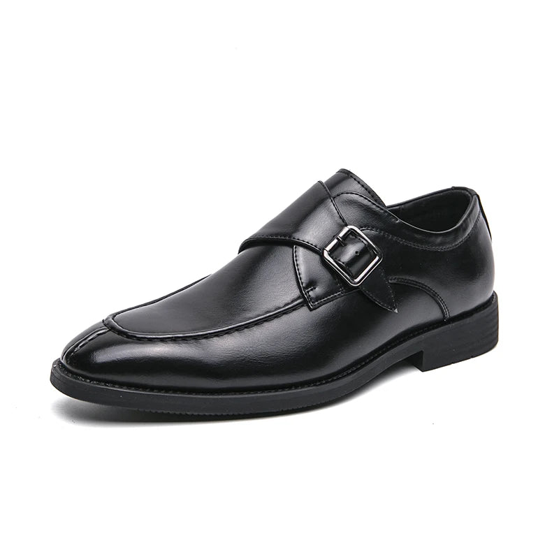 Leather Shoes For Men Fashion Buckle Classic Business Shoes for Male Luxury Brand Antiskid Cozy Men Loafers Design Shoes Men