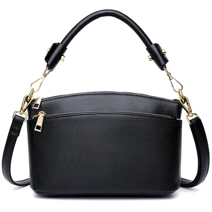 Leisure Genuine Leather Girl Motorcycle Bag Fashion Trend Female Messenger Bags Wallet High Quality Soft Leather Shoulder Bolsas