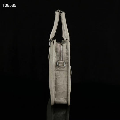 Luxury Men's Business Bag 2025 Latest Design Genuine Crocodile Leather Belly Skin Laptop Briefcase High-Quality Real Leather