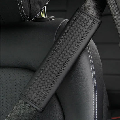 Car Accessories Seat Belt PU Leather Safety Belt Shoulder Cover Breathable Protection Seat Belt Padding Pad Auto Interior Access